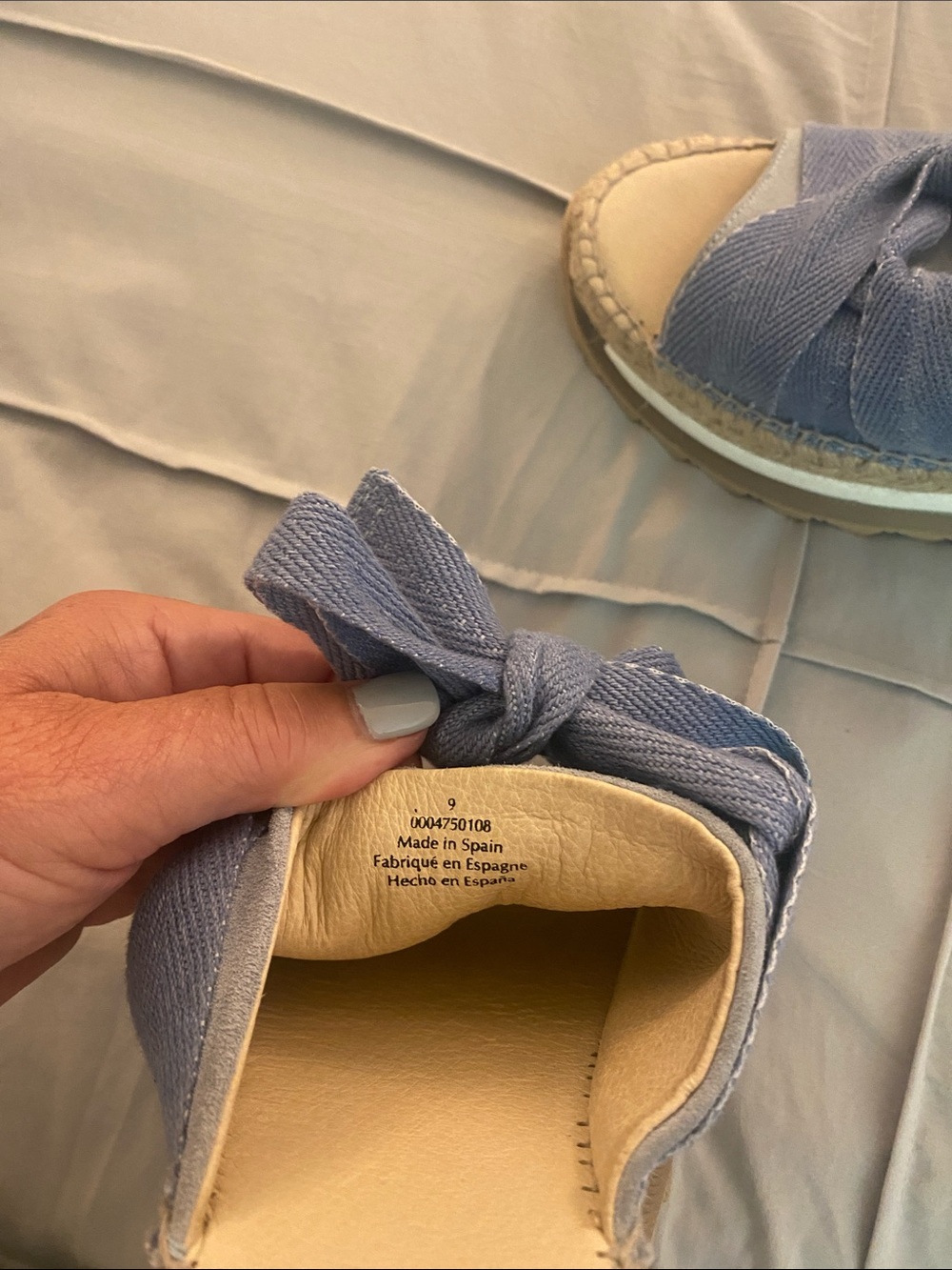 Free People Light Blue Knotted Espadrille Platform Slides EU size 40 - Picture 3 of 4